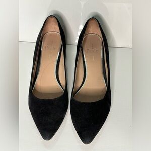 Paolo Women's Black Suede block heel